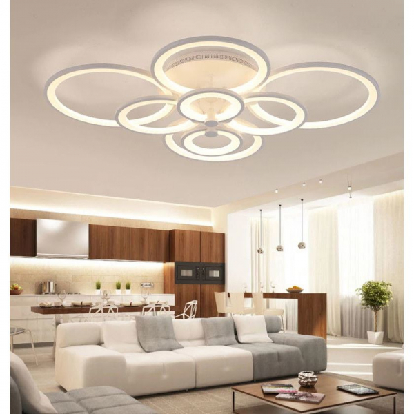 Lustra LED Circle Design 8 Cercuri cu telecomanda [5]